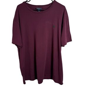 Polo Ralph Lauren T Shirt Mens XL Burgundy Cotton Classic Logo